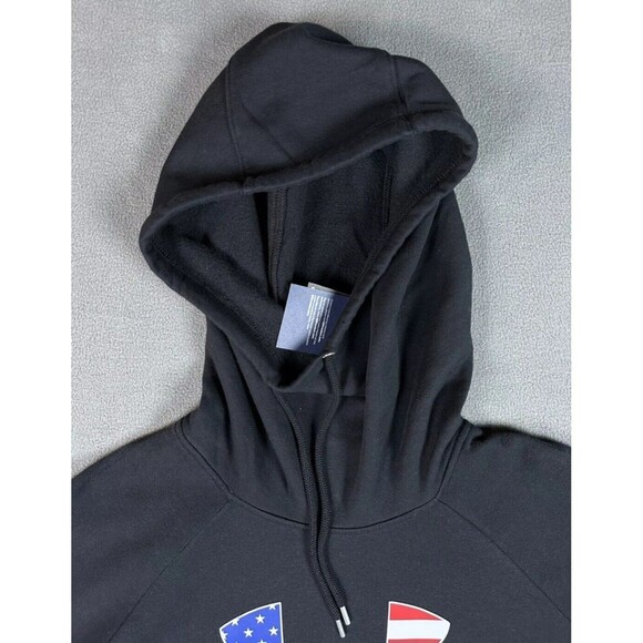 Under Armour Sweater Hoodie Womens Small Black Freedom USA Flag Hooded Pullover - Picture 3 of 5